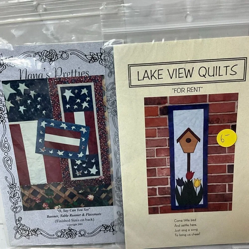 Set of 6 Quilt sewing patterns